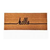 New Kempf Cursive Hello Coco Coir Doormat, 18" x