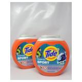 New Lot Of 2 Tide Power Pods Sport Laundry