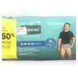 Depends fresh protection 32 underwear super