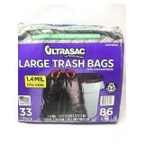 Large trash bags with drawstring 86 bags 33
