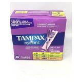 Tampax radiant leakguard braid 28 tampons comfort
