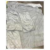 Queen Size Gray Fluffy Comforter Set with 2