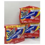 New Lot of 3, Shout Color Catchers for Laundry,