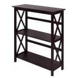 New Casual Home Shelf Bookcase Espresso No Holds