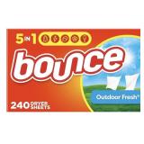 NEW Bounce Fabric Softener Sheets, Outdoor Fresh