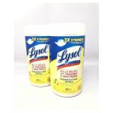 2 pack Lysol disinfecting wipes lemon and lime