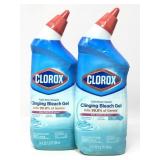 2 pack Clorox toilet bowl cleaner clinging bleach