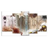 New YAYNICE Abstract Love Wall Art Live Laugh