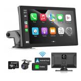 Skisea Wireless Apple Carplay Car Stereo,Portable
