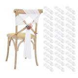 New Lumaycens 50 PCS Cheesecloth Chair Sashes