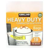 Heavy duty compactor and kitchen drawstring bags