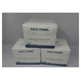 New Lot of 3 Face Towels 10x12 Inch, 50 Count