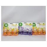 New Lot Of 3 Air Wick Essential Oils 3pk ea.