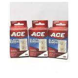 3 pack 3 inch ace elastic bandage with clips