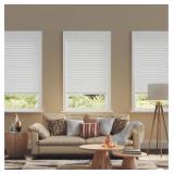 New 2.5 Inch Cordless Faux Wood Blind, 23" W x