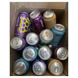 Box full of Poppi Prebiotic soda and Bubly