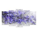 New Kalormore 5 Piece Abstract Purple Plum