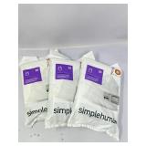 New Lot of 3 Simplehuman 20pk Custom-Fit Garbage