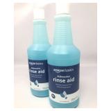 2 pack Amazon basics dishwasher rinse aid removes