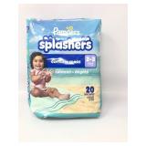 Pampers splashes helps contain mess 20 swim