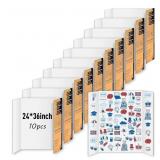 New 10 Pack Trifold Poster Board, IKAYAS 24" X