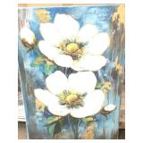 Flower wall art decor 19x29 hand painting no hold