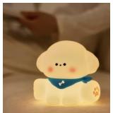 Cute puppy silicone lamp tapping sensor 3 levels