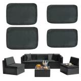 4-Piece Patio Cushion Covers Replacement with