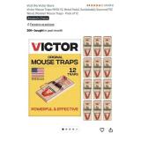 New Victor Mouse Traps M150-12, Metal Pedal,