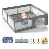 New Jaucya 79in x 71in Baby Playpen, Large