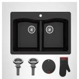 KRAUS Forteza 33-inch Drop in/Undermount 50/50