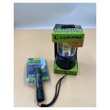 Lot of 2 LuxPro lantern and flashlight. New