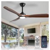 Depuley 52-Inch Ceiling Fan with Light: Walnut