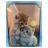 New 31.5 inchesx23.5 inches Cute Cat Framed