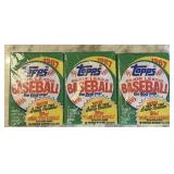 Vintage 3 Wax Pack Lot of 1987 Topps Baseball