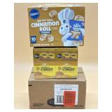 New honey stinger waffles, tea and cinnamon rolls