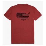 New Size L Distressed Tee, Cardinal