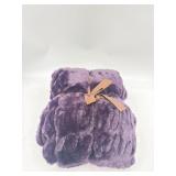New Insanely soft high end fuzzy purple throw