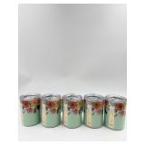 New (lot of 5) Corkcicle Lively Floral Mint 16oz
