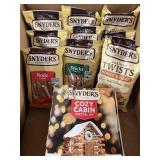 Snyders Pretzels Huge variety lot of 10 bags. BB
