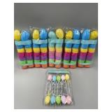100 Count Easter Plastic Eggs & 10 Happy Easter