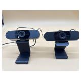 (Lot of two) EMEET 1080P Webcam with Microphone,