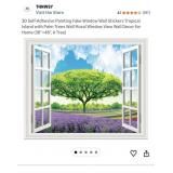 New 3D Self-Adhesive Painting Fake Window Wall