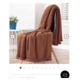 New Chanasaya Home 50in x 65in Cable Knit Throw