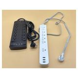 Two surge protectors with usb connection