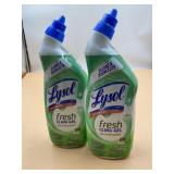 Lot of 2 Lysol Toilet Bowl Cleaner Gel, For