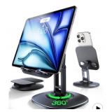 New IPad Stand for Desk, Foldable 360ï¿½ Rotating