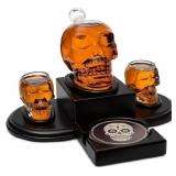 New Krown Kitchen Skull Whiskey Decanter Set