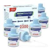 Toilet bowel cleaner bottle descales freshens