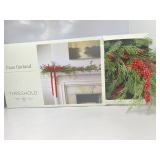 Asymmetrical Berry Pine Christmas Garland from